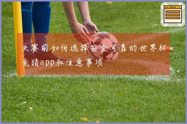 决赛前如何选择安全可靠的世界杯竞猜app和注意事项