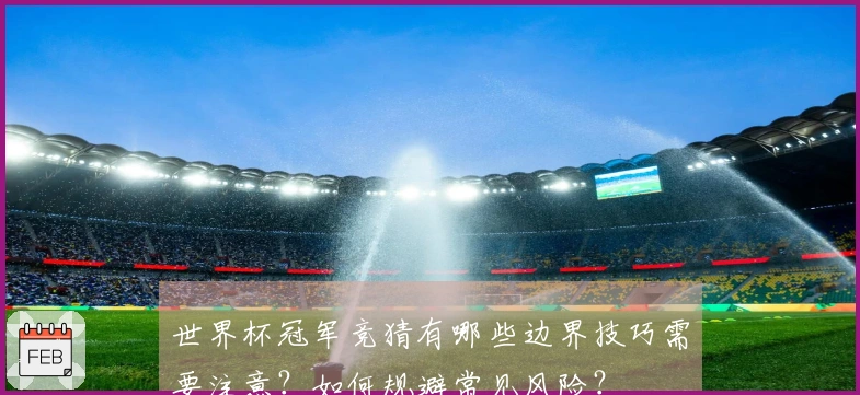 世界杯冠军竞猜有哪些边界技巧需要注意？如何规避常见风险？